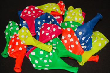11 Inch UV Blacklight Neon Polka Dot Print Balloons